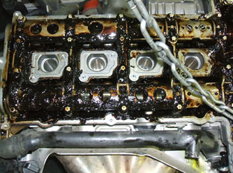 ベンツ W203 エンジン損傷　内部